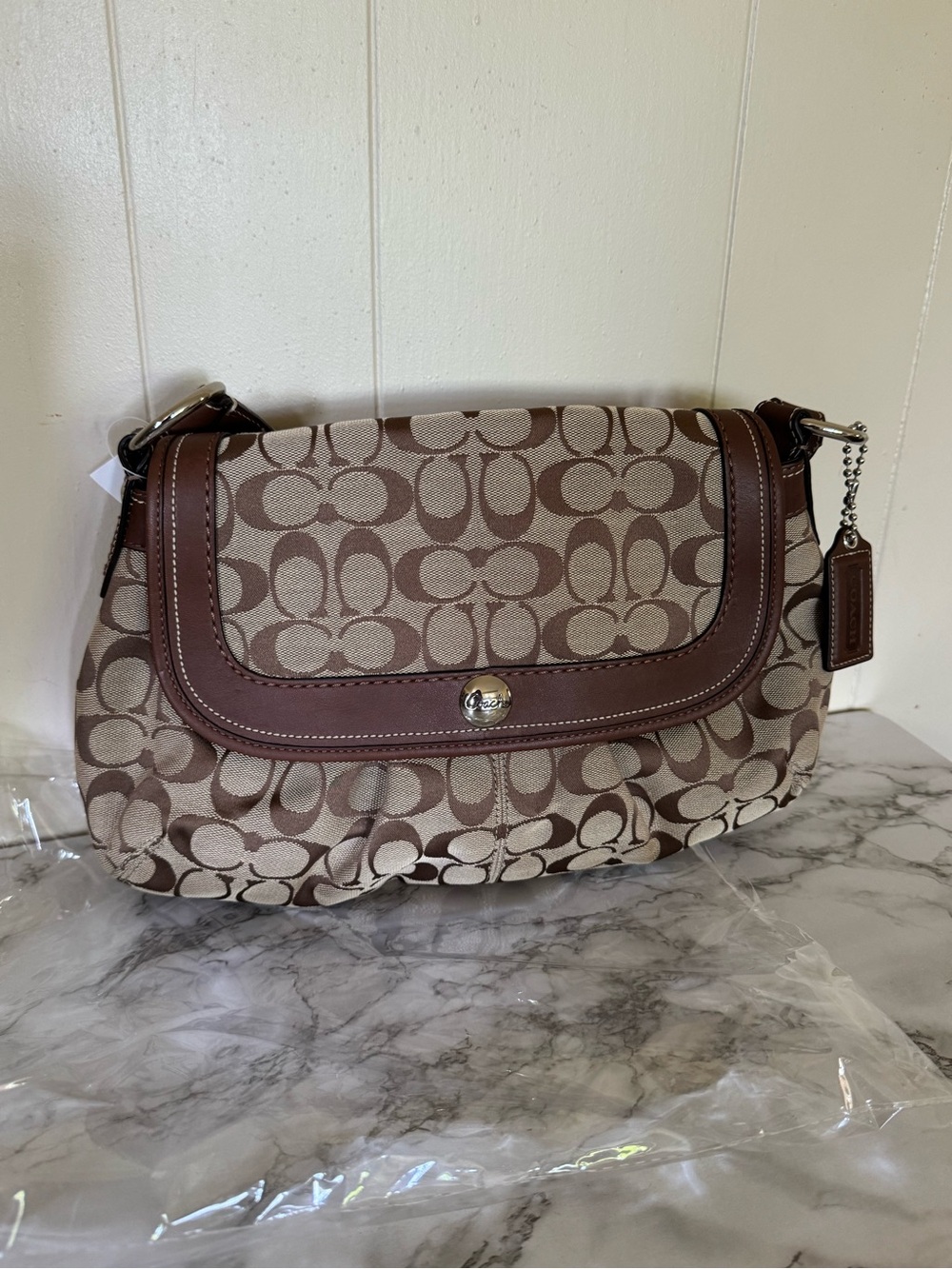 Coach Brown Signature Canvas Soho